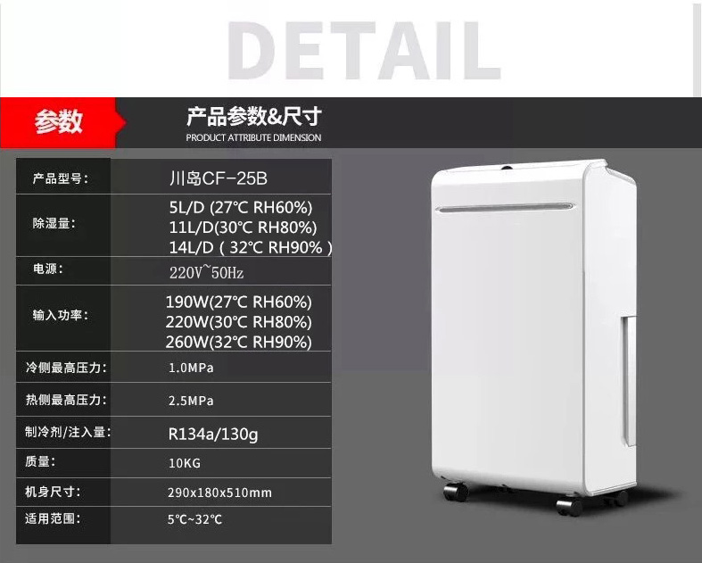 川島家用除濕機抽濕器